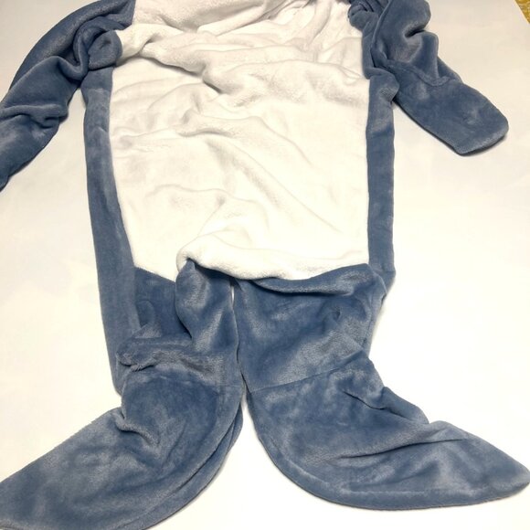 Shark Hoodie Costume Wearable Blanket Size Kids Medium - Picture 4 of 10